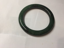 Load image into Gallery viewer, 55mm Certified 100% Natural Deep Pine Green/Black "Serene Ember Forest" Nephrite (red-skin nephrite 红皮碧玉)  Bangle HT168-16-3854
