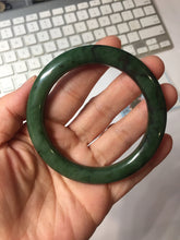 Load image into Gallery viewer, 55mm Certified 100% Natural Deep Pine Green/Black "Serene Ember Forest" Nephrite (red-skin nephrite 红皮碧玉)  Bangle HT168-16-3854
