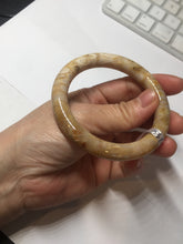 Load image into Gallery viewer, 55mm 100% natural light brown yellow round cut Coral Jade (珊瑚玉) bangle SY120
