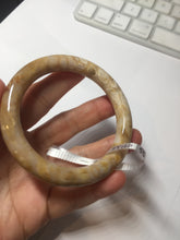 Load image into Gallery viewer, 55mm 100% natural light brown yellow round cut Coral Jade (珊瑚玉) bangle SY120
