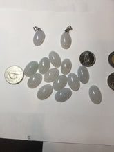 Load image into Gallery viewer, 12.3mm 100% natural type A light purple white Jadeite Jade simple is the best series pendant PB132
