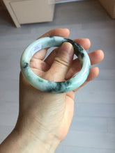 Load image into Gallery viewer, 53mm certified 100% natural Type A green white with green floating flowers jadeite bangle PD157-6246
