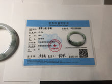 Load image into Gallery viewer, 52.5 mm Certified Type A 100% Natural green white Jadeite Jade bangle PA216-3889

