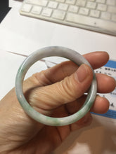 Load image into Gallery viewer, 50.5mm certified 100% natural Type A sunny green/white/purple thin jadeite jade bangle PE77-5465
