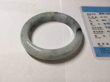 Load image into Gallery viewer, 52.5 mm Certified Type A 100% Natural green white Jadeite Jade bangle PA216-3889
