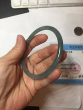 Load image into Gallery viewer, 60.5mm Certified Type A 100% Natural icy watery deep sea dark green/blue/purple/gray/black Guatemala round cut Jadeite bangle PB133-1486
