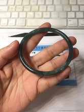 Load image into Gallery viewer, 58.2mm Certified Type A 100% Natural dark green/blue/gray/black Guatemala Jadeite bangle pj96-3462
