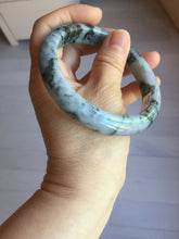 Load image into Gallery viewer, 60.7mm Certified Type A 100% Natural dark green/red/purple/gray Snowy Pine Mountain Jadeite Jade bangle PE115-1209
