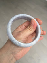 Load image into Gallery viewer, 59mm Certified Type A 100% Natural light purple white chubby broad style Jadeite Jade bangle BM98-4481
