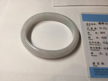 Load image into Gallery viewer, 52mm certified type A 100% Natural sunny green/white/purple oval jadeite jade bangle BK117-0281
