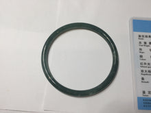 Load image into Gallery viewer, 59.5mm Certified Type A 100% Natural dark green/blue/gray/black Guatemala Jadeite bangle PJ97-3444
