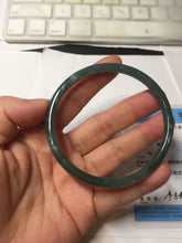 Load image into Gallery viewer, 59.5mm Certified Type A 100% Natural dark green/blue/gray/black Guatemala Jadeite bangle PJ97-3444
