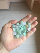 Load image into Gallery viewer, 100% Natural sunny green icy watery apple jadeite Jade beads pendant PC122 (Add on item. No sale individually)
