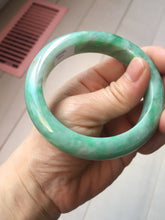 Load image into Gallery viewer, 56.2mm Certified Type A 100% Natural sunny green purple white Jadeite bangle PC168-8111
