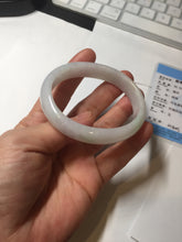 Load image into Gallery viewer, 52mm certified type A 100% Natural sunny green/white/purple oval jadeite jade bangle BK117-0281
