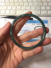 Load image into Gallery viewer, 59.5mm Certified Type A 100% Natural dark green/blue/gray/black Guatemala Jadeite bangle PJ97-3444
