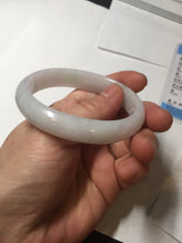 Load image into Gallery viewer, 52mm certified type A 100% Natural sunny green/white/purple oval jadeite jade bangle BK117-0281
