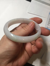 Load image into Gallery viewer, 52mm certified type A 100% Natural sunny green/white/purple oval jadeite jade bangle BK117-0281

