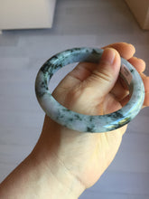 Load image into Gallery viewer, 60mm Certified Type A 100% Natural dark green/purple/gray Snowy Pine Mountain Jadeite Jade bangle PE113-1218

