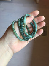 Load image into Gallery viewer, 5.5-7mm size 50-58mm 100% natural type A dark green/blue/gray/black Guatemala jadeite jade beads bracelet PA164
