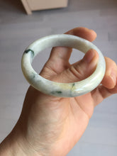 Load image into Gallery viewer, 58mm certified 100% natural Type A light green white jadeite bangle PD153-6312
