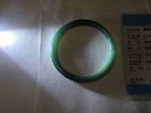 Load image into Gallery viewer, 56.5mm Certified Type A 100% Natura dark blue/green/gray/black Guatemala slim round cut Jadeite bangle PJ98-2453
