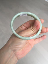 Load image into Gallery viewer, 52mm certified Type A 100% Natural light green oval Jadeite Jade bangle BM94-4461
