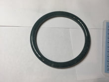 Load image into Gallery viewer, 59.5mm Certified Type A 100% Natural dark green/blue/gray with Guatemala slim round cut Jadeite bangle PH18-2353
