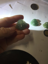 Load image into Gallery viewer, 100% Natural type A icy watery dark green(老油青) happy Buddha jadeite pendant BD190
