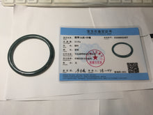 Load image into Gallery viewer, 54.1mm Certified Type A 100% Natural dark green/blue/gray with Guatemala slim round cut Jadeite bangle PJ99-2457
