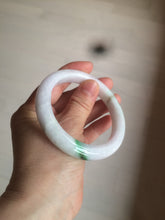Load image into Gallery viewer, 57mm certified 100% natural sunny green/white/purple jadeite jade bangle AX92-5423
