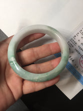 Load image into Gallery viewer, 57mm Certified Type A 100% Natural sunny green/white/ Jadeite Jade bangle BL33-5213
