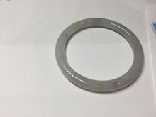 Load image into Gallery viewer, 58mm certified Type A 100% Natural white light green purple gray slim round cut Jadeite Jade bangle PB252-3720
