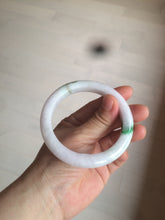 Load image into Gallery viewer, 57mm certified 100% natural sunny green/white/purple jadeite jade bangle AX92-5423
