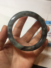 Load image into Gallery viewer, 54.5mm certified Type A 100% Natural dark green/black(青花)/red Jadeite Jade bangle PD119-6289
