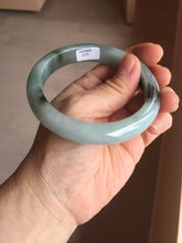 Load image into Gallery viewer, 59.3mm Certified type A 100% Natural oily dark green gray black(油青) Jadeite bangle PE31-2121
