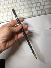 Load image into Gallery viewer, 19cm 100% Natural dark green gray black Xiu Jade (Serpentine) Hairpin AW51
