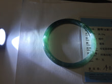 Load image into Gallery viewer, 55.8mm Certified Type A 100% Natural dark green/blue/gray/black Guatemala slim round cut Jadeite bangle PJ100-5624
