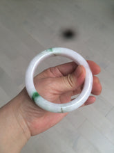 Load image into Gallery viewer, 57mm certified 100% natural sunny green/white/purple jadeite jade bangle AX92-5423
