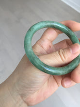 Load image into Gallery viewer, 55.5mm Certified 100% natural Type A dark green/brown round cut jadeite jade bangle BM10-5373
