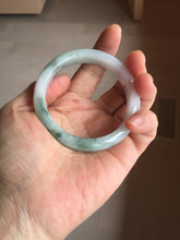 Load image into Gallery viewer, 52.8mm Certified type A 100% Natural green white light purple Jadeite bangle PE30
