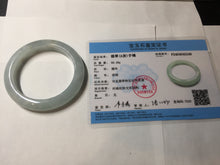Load image into Gallery viewer, 54.5mm 100% natural type A icy watery light green/brown/black ice river with seaweed jadeite jade bangle Y154-5248
