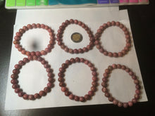 Load image into Gallery viewer, 8-8.3mm 100% natural pink rose stone (Rhodonite) bracelet XY65
