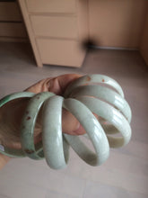 Load image into Gallery viewer, 52.8mm certified 100% natural Type A light green red yellow gray thin jadeite jade bangle group GL20
