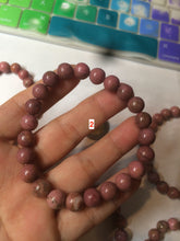 Load image into Gallery viewer, 8-8.3mm 100% natural pink rose stone (Rhodonite) bracelet XY65

