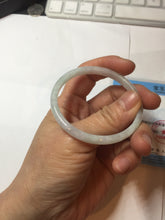 Load image into Gallery viewer, 50.5mm certified 100% natural icy watery Type A green/purple/white slim jadeite jade bangle PB138-5468
