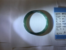 Load image into Gallery viewer, 56.7mm Certified Type A 100% Natura dark blue/green/gray/black Guatemala slim round cut Jadeite bangle PJ101-5614

