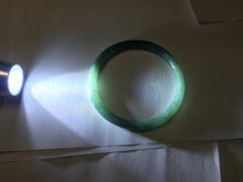 Load image into Gallery viewer, 55.5mm Type A 100% Natural dark green/blue/gray/black Guatemala slim round cut Jadeite bangle PJ102
