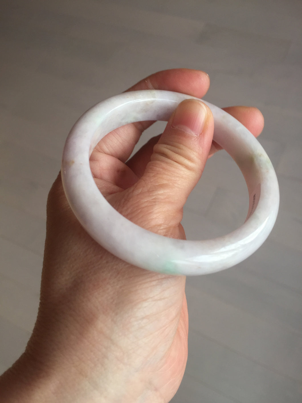 57.5mm Certified Type A 100% Natural sunny green white purple jadeite Jade bangle BK79-0368