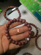 Load image into Gallery viewer, 8-8.3mm 100% natural pink rose stone (Rhodonite) bracelet XY65
